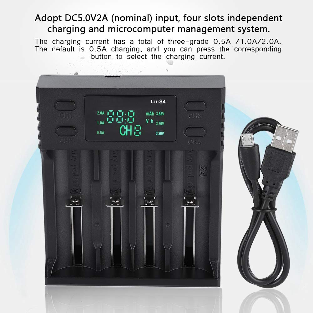 Amazon.co.jp: LiitoKala Lii S4 DC 5V 2A スマートバッテリー充電器 4